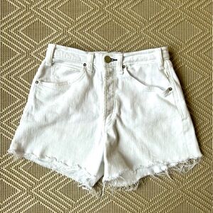 MCGUIRE white denim cutoffs shorts